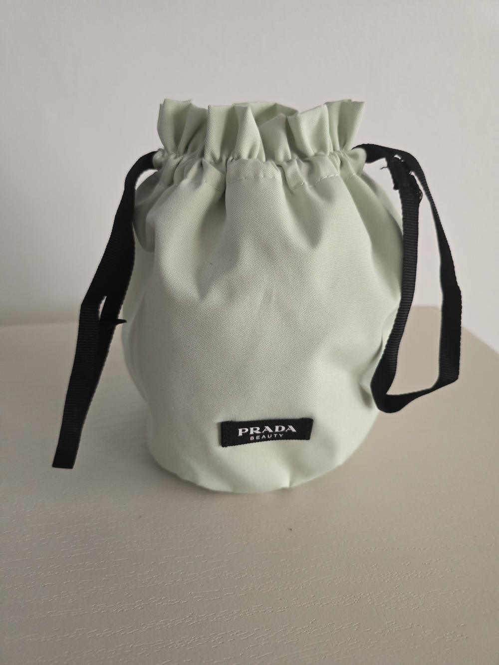Prada Beauty Mint Green Drawstring Pouch